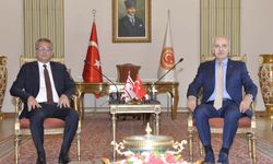 Cumhurbaşkanı Erhürman, TBMM Başkanı Kurtulmuş ile görüştü