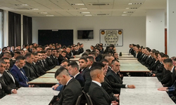 175 polis memuru ile 25 itfaiye memuru aday adayı bugün Polis Okulunda temel eğitimlerine başladı