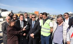 Üstel, yapımı süren Girne-Çatalköy yolunda incelemelerde bulundu