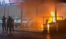 Lefkoşa’da oto galeride araç kundaklandı: 2 tutuklu