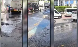 Ecevit Caddesi’nde mazot sızıntısı: Yol kapatılacak