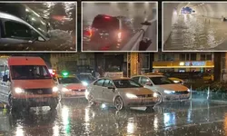 İstanbul'da sağanak etkili oldu: Yolları su bastı
