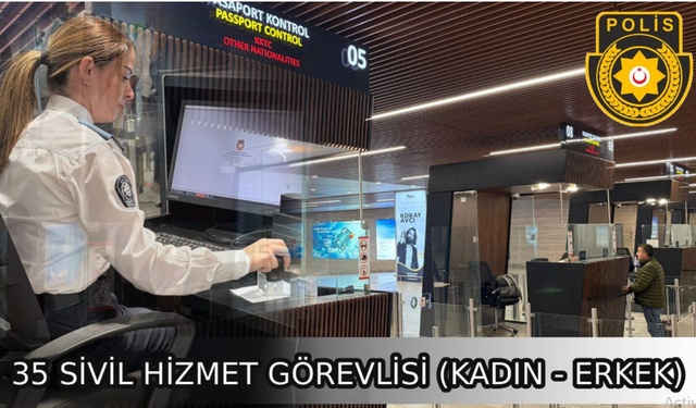 Polis Genel Müdürlüğü bünyesinde 35 kişilik bilgisayar operatörü münhali…