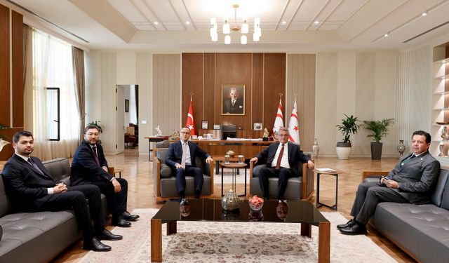 Cumhurbaşkanı Tufan Erhürman, TÜRKPA Genel Sekreteri ve beraberindeki heyeti kabul etti