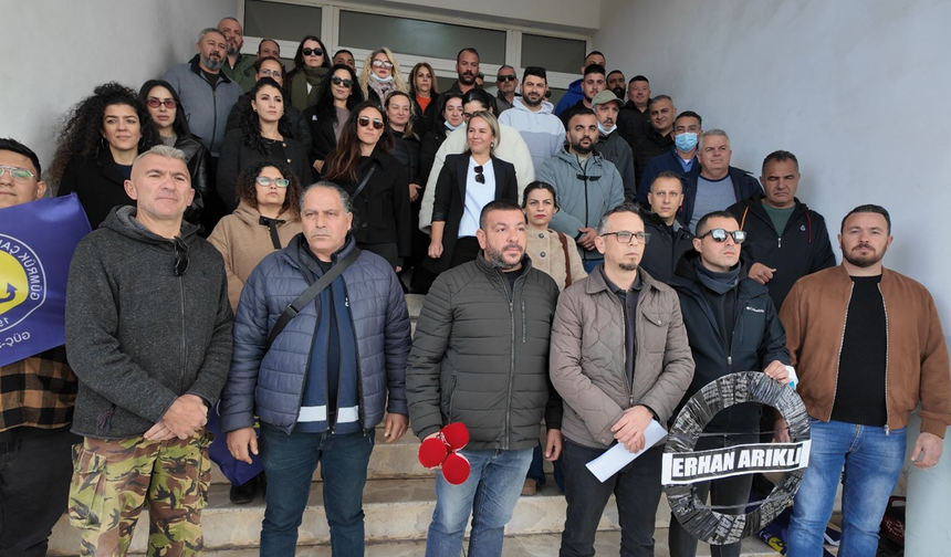 Güç-Sen’den Mağusa Limanı’nda siyah çelenk ve açıklama